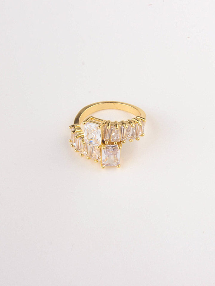 WOMEN'S GOLD PLATED STONES RINGS