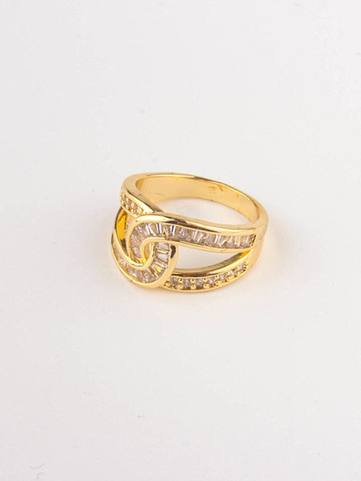 WOMEN'S GOLD PLATED STONES RINGS