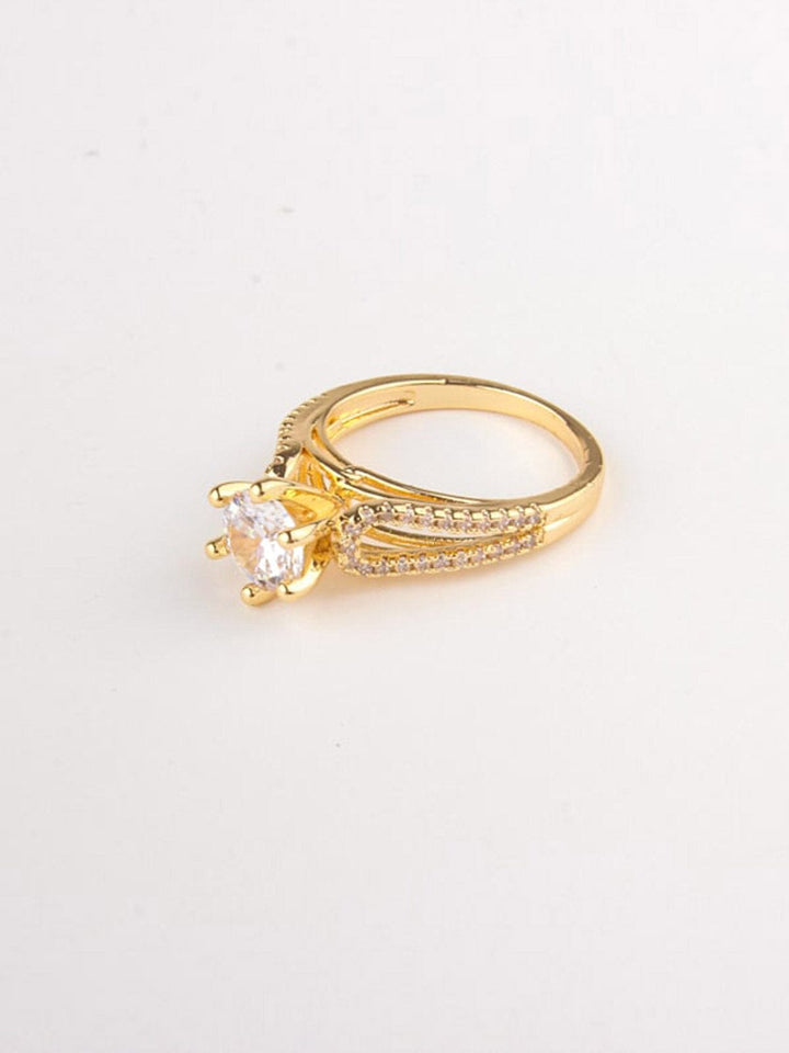 WOMEN'S GOLD PLATED STONES RINGS
