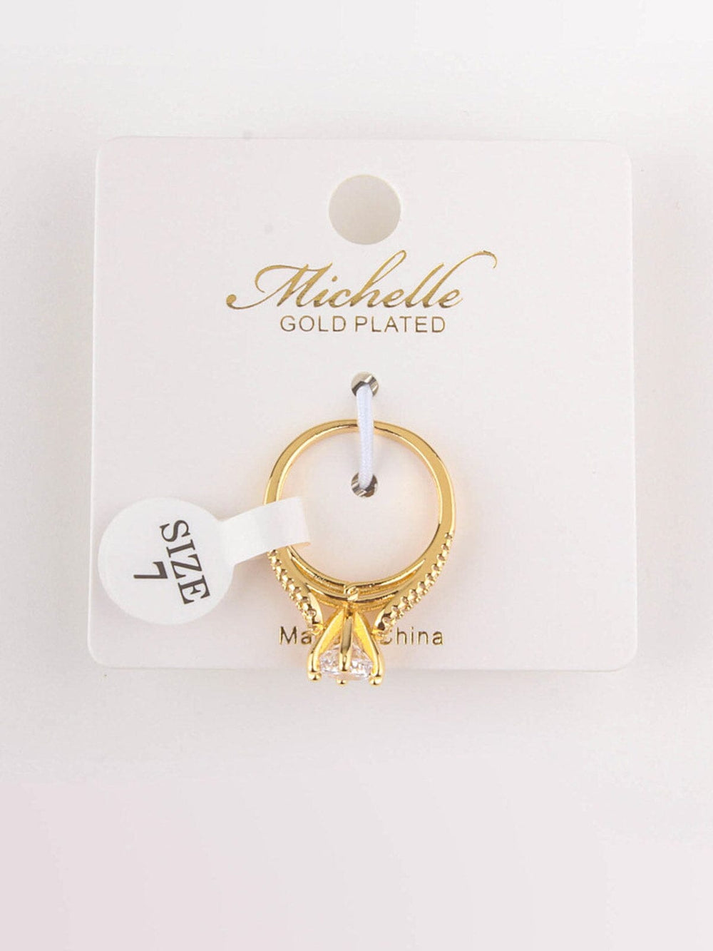 WOMEN'S GOLD PLATED STONES RINGS