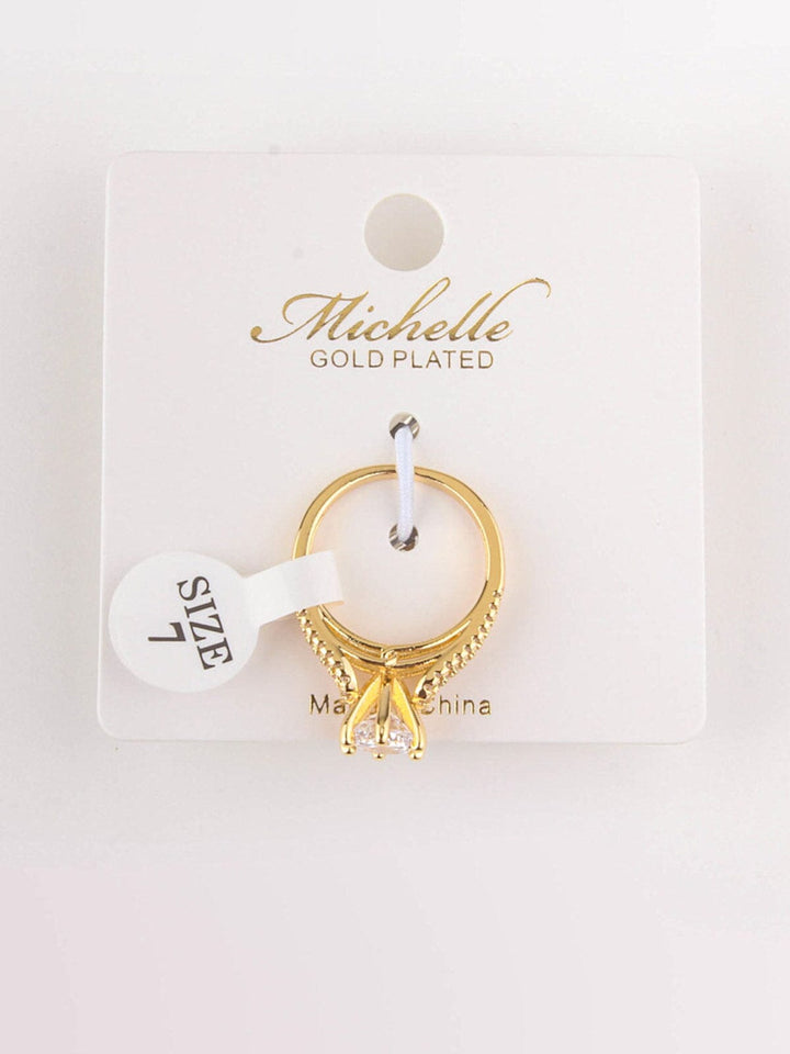 WOMEN'S GOLD PLATED STONES RINGS