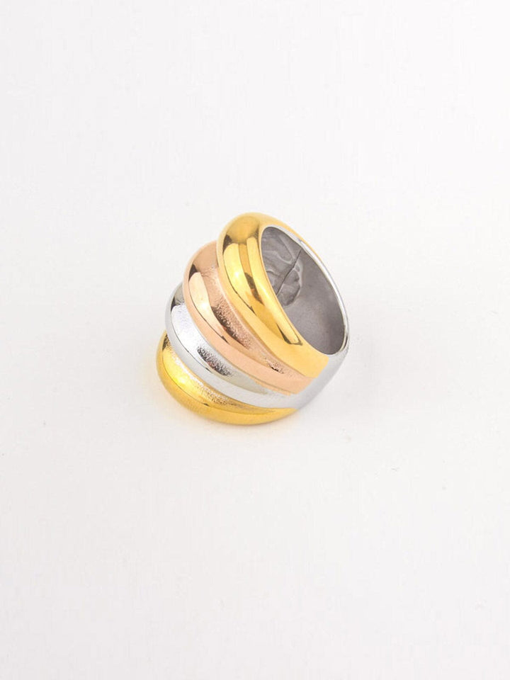 FASHION STAINLESS STEEL MULTI COLOR RINGS