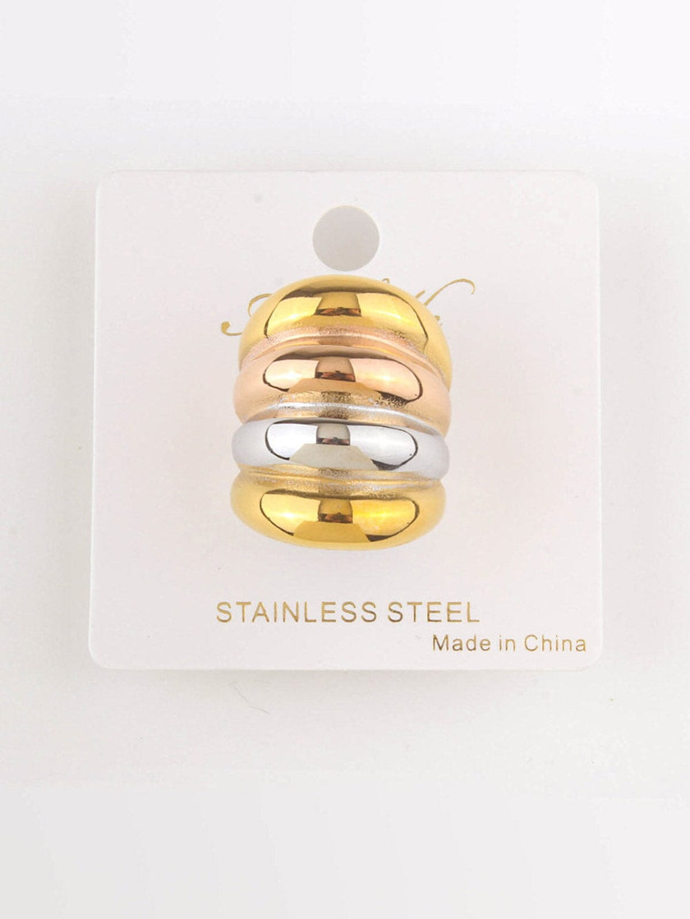 FASHION STAINLESS STEEL MULTI COLOR RINGS