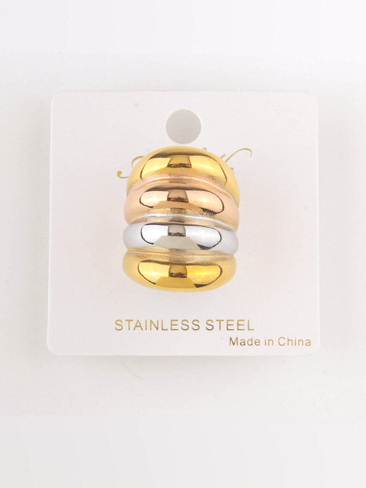 FASHION STAINLESS STEEL MULTI COLOR RINGS