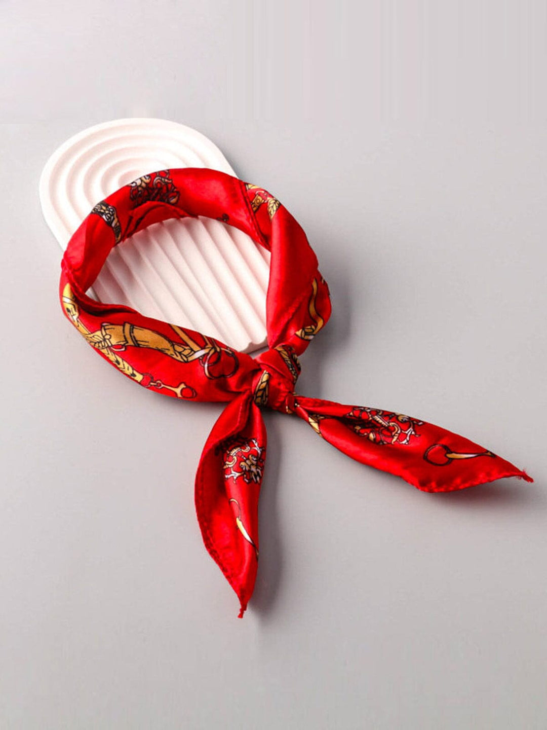 FASHION MULTIPLE USE ASSORTED COLORS PRINT SATIN SCARFS