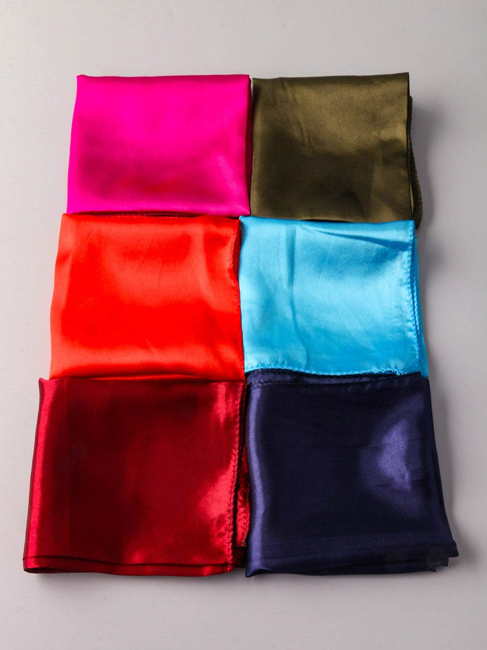 FASHION MULTIPLE USE ASSORTED COLORS SATIN SCARFS