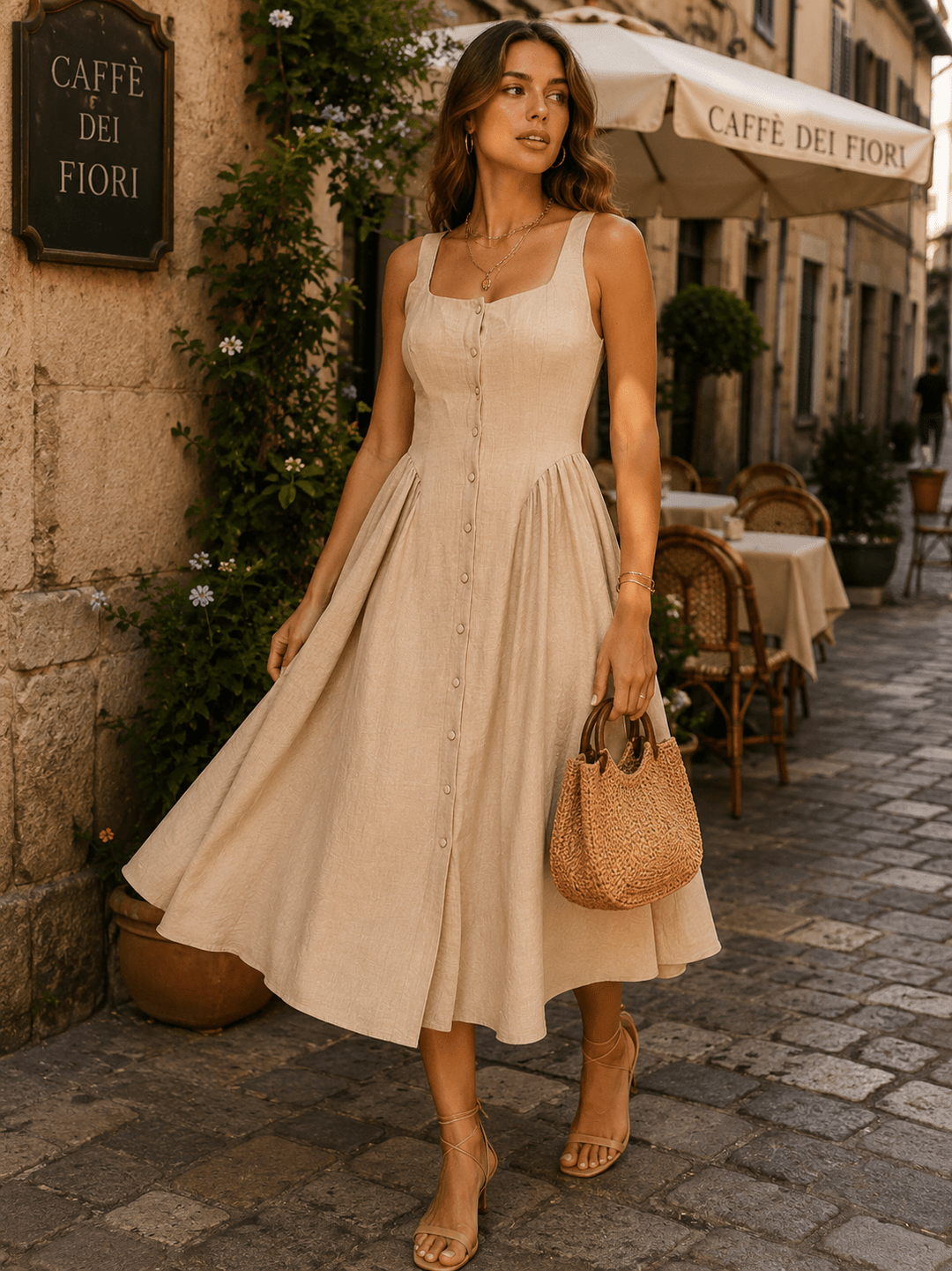 fit and flare midi dress Linear Pointelle Tonal Knit Fit-N-Flare Dress, Kelly Green High Neck Fit-and-flare Midi Dress In Cotton