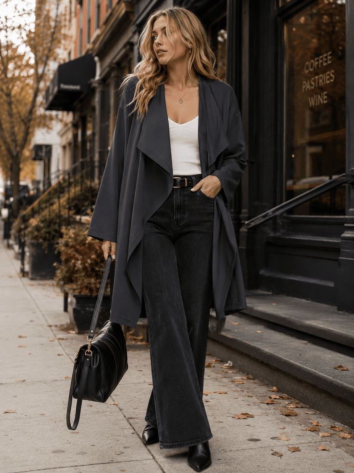WOMEN'S LONG SLEEVE OPEN FRONT CARDIGAN