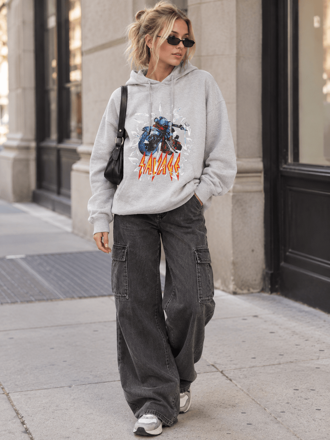 WOMEN'S LONG SLEEVE GRAPHIC PULLOVER HOODIES SWEATER