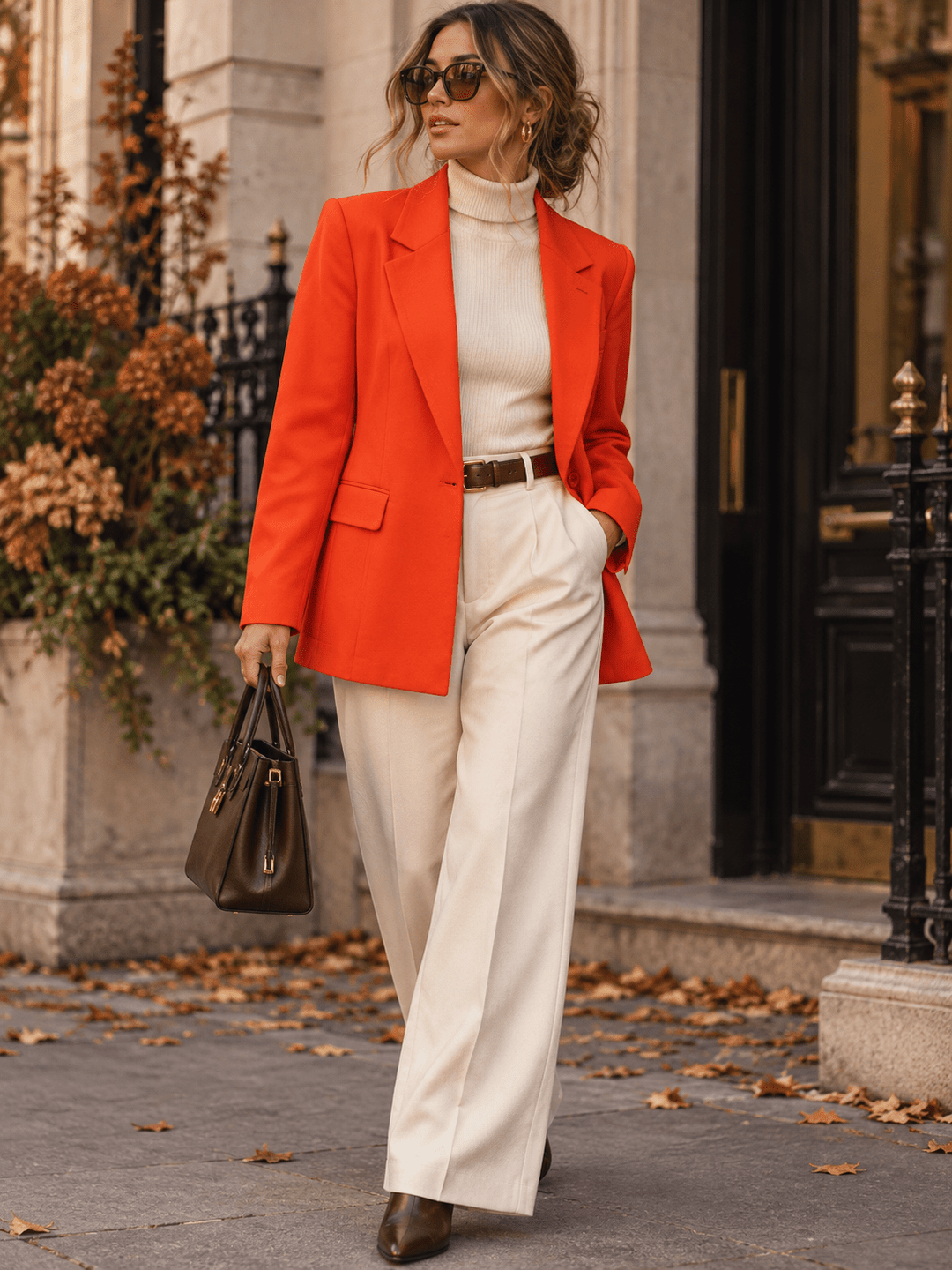 WOMEN'S LONG SLEEVE BUTTON CLOSURE BLAZER