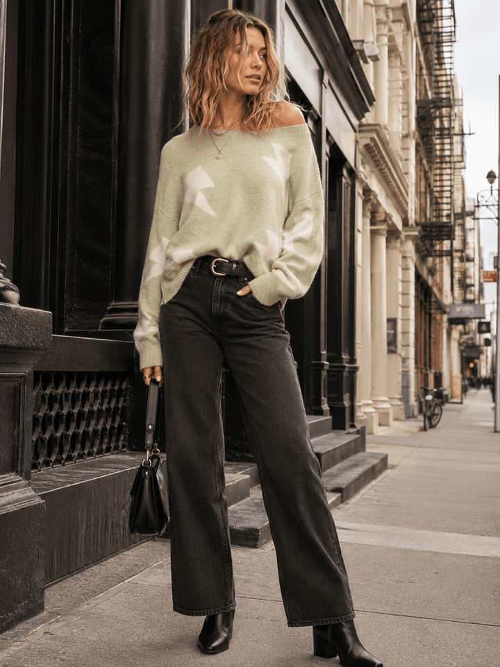 WOMEN'S LONG SLEEVE OVERSIZED PULLOVER SWEATER