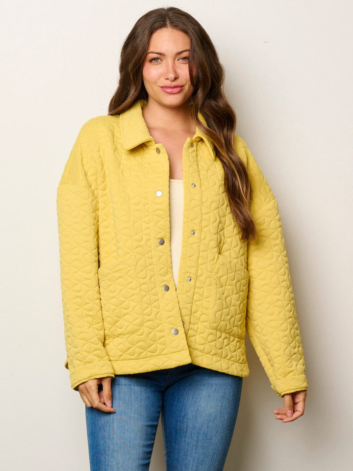 WOMEN'S LONG SLEEVE BUTTON UP POCKETS DETAILED JACKET