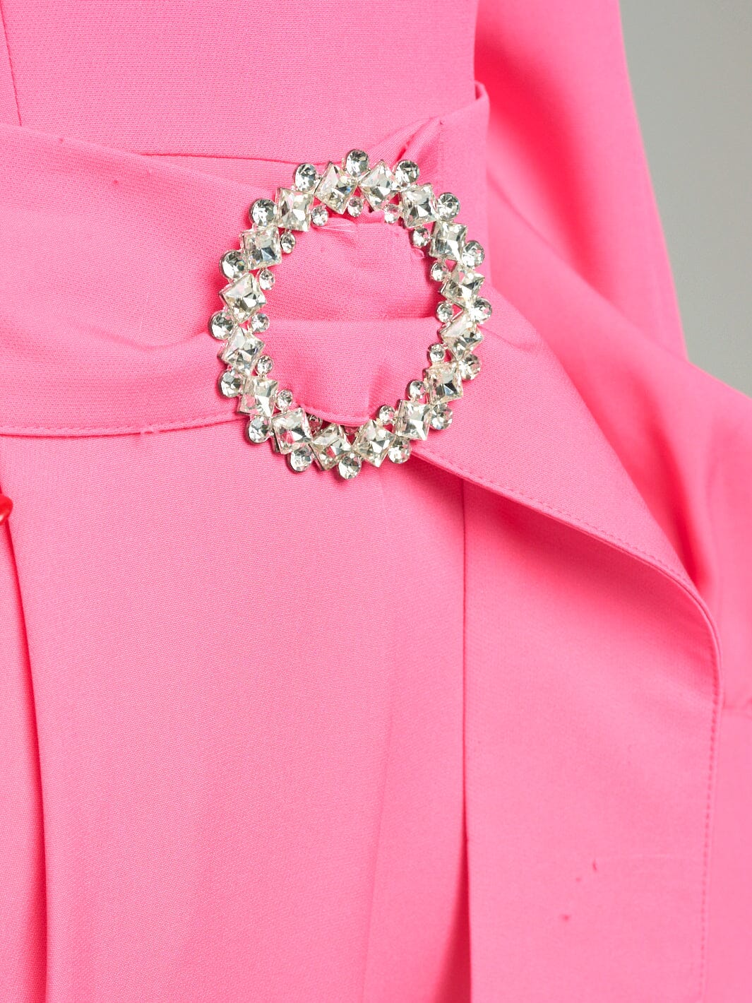 WOMEN'S LONG SLEEVE POCKETS CUT OUT BELTED WIDE LEG JUMPSUIT