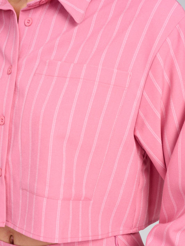 WOMEN'S LONG SLEEVE TOP & ZIP UP MINI SKIRT STRIPES 2PC. SET