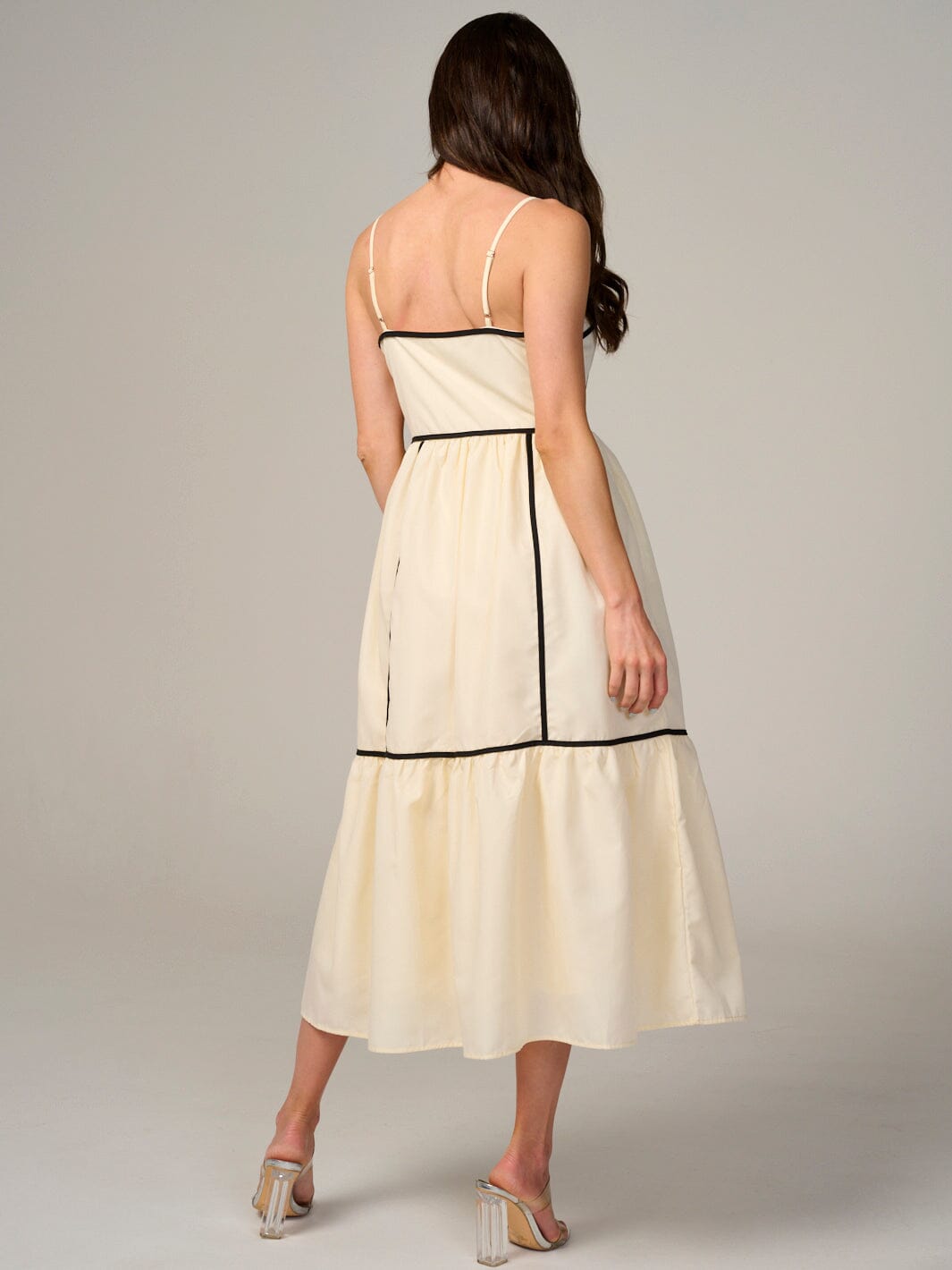 WOMEN'S SLEEVELESS COLORBLOCK MAXI DRESS