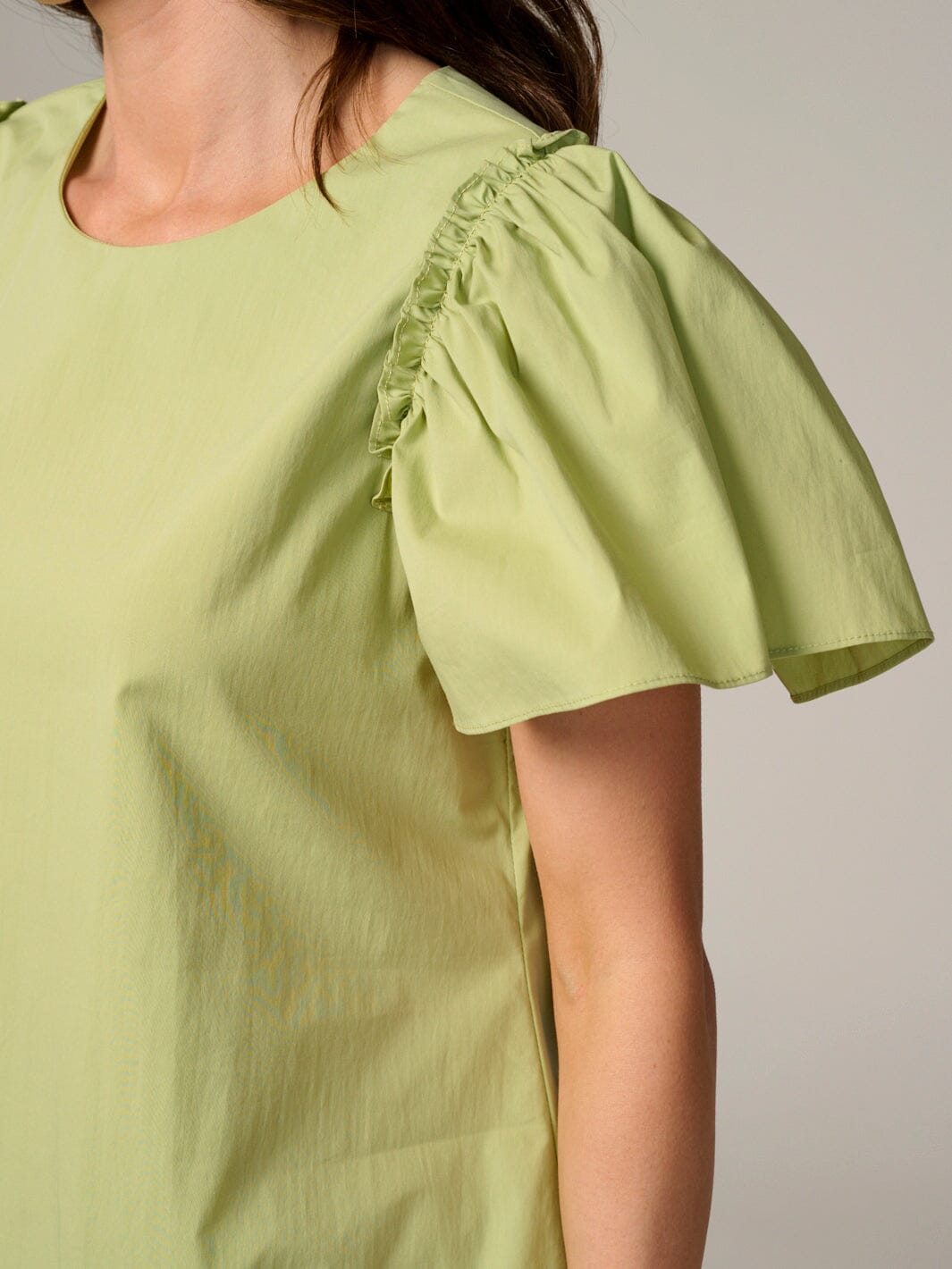 WOMEN'S SHORT RUFFLE SLEEVE RUFFLE BOTTOM HEM MINI DRESS