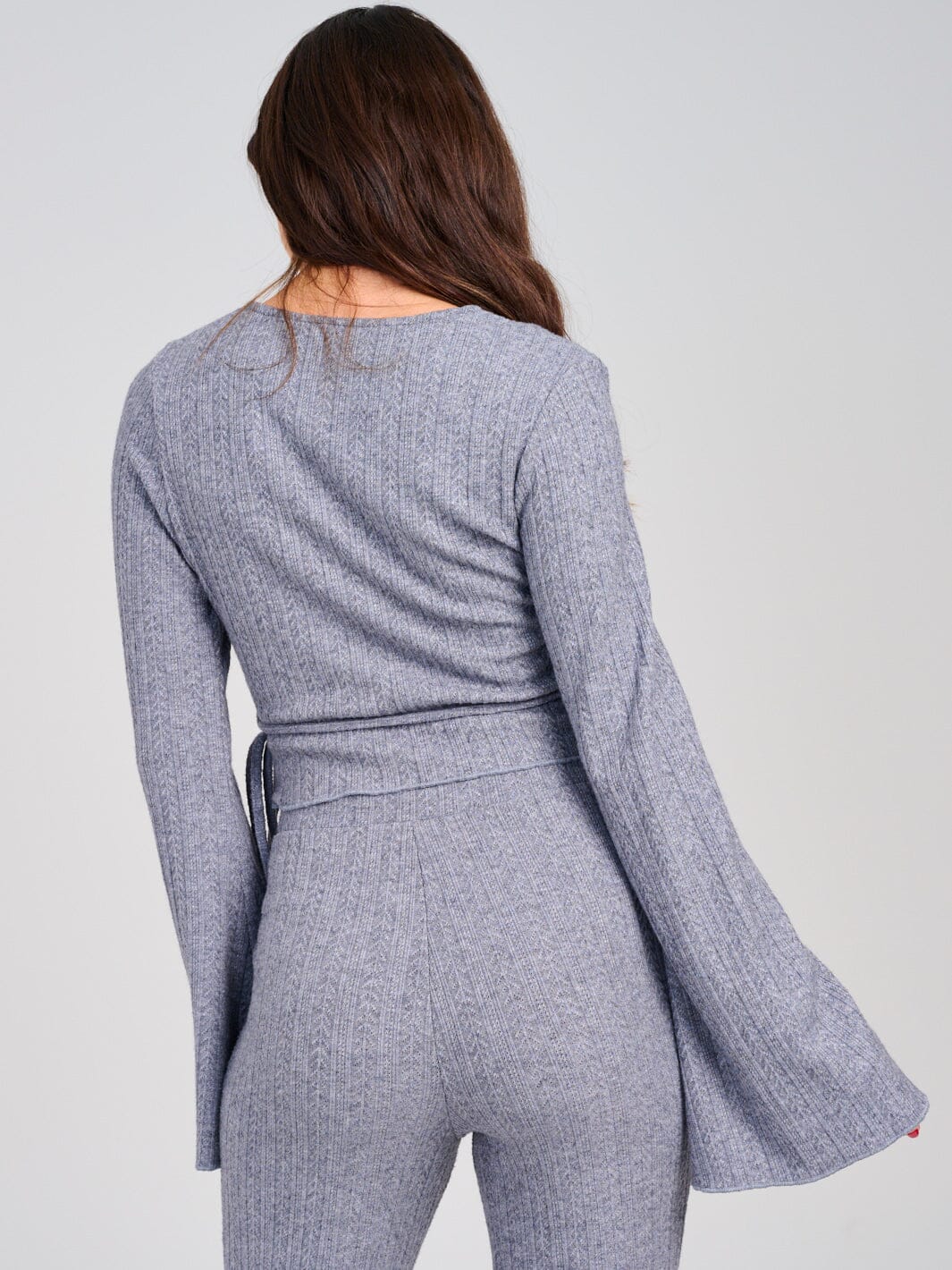 WOMEN'S LONG SLEEVE TOP & ELASTIC WAIST PANTS RIBBED 2PC. SET