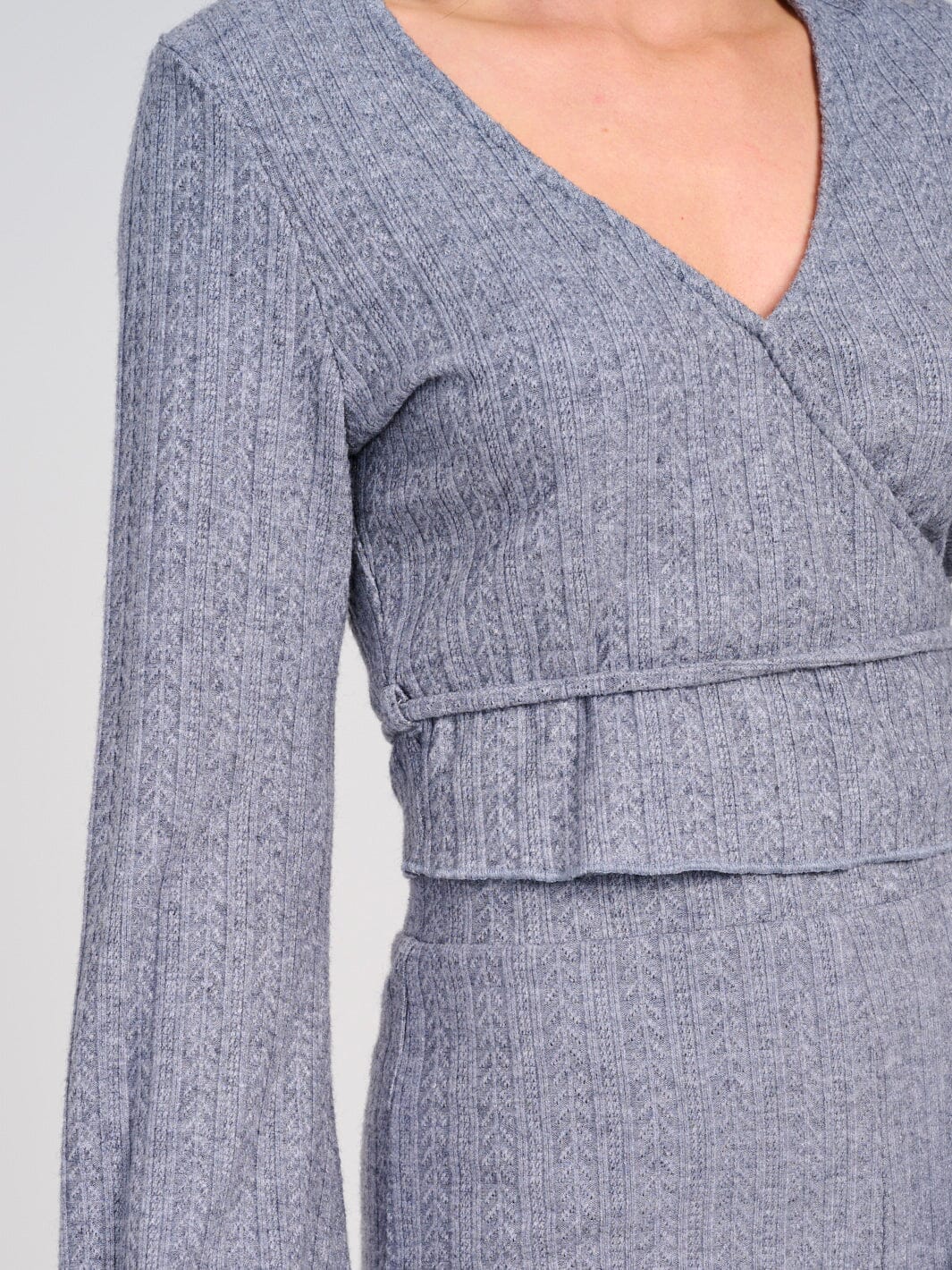 WOMEN'S LONG SLEEVE TOP & ELASTIC WAIST PANTS RIBBED 2PC. SET