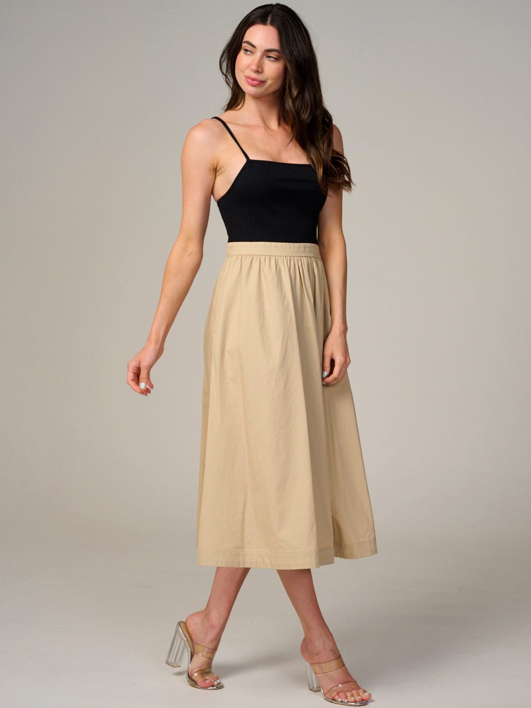 WOMEN'S SLEEVELESS CONTRAST COLORBLOCK MAXI DRESS