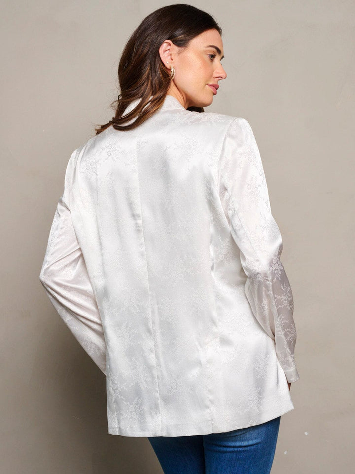 WOMEN'S LONG SLEEVE BUTTON CLUSE FLORAL JACQUARD BLAZER