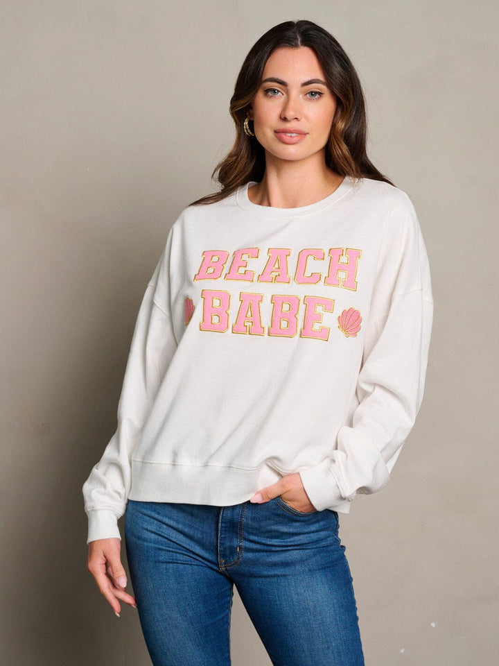 WOMEN'S LONG SLEEVE BEACH BABE PULLOVER SWEATER