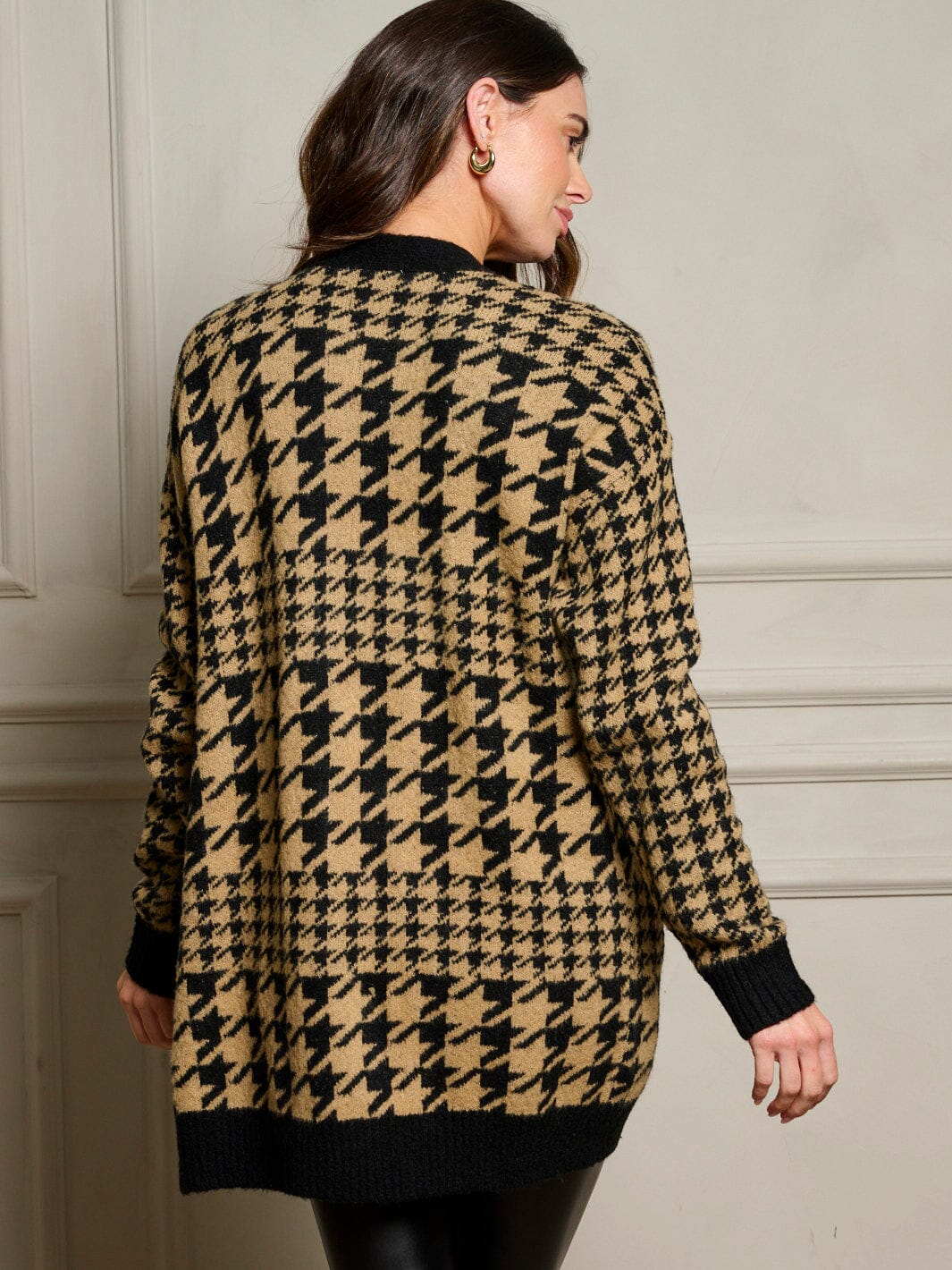 WOMEN'S LONG SLEEVE POCKETS BUTTON UP COLORBLOCK CARDIGAN