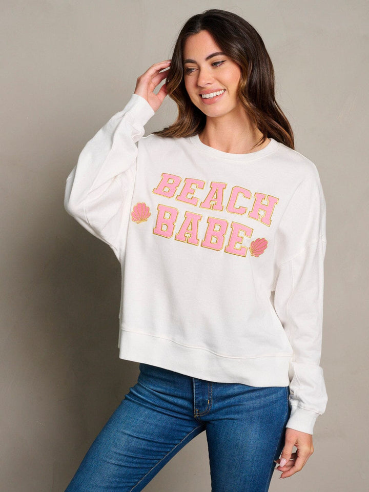WOMEN'S LONG SLEEVE BEACH BABE PULLOVER SWEATER