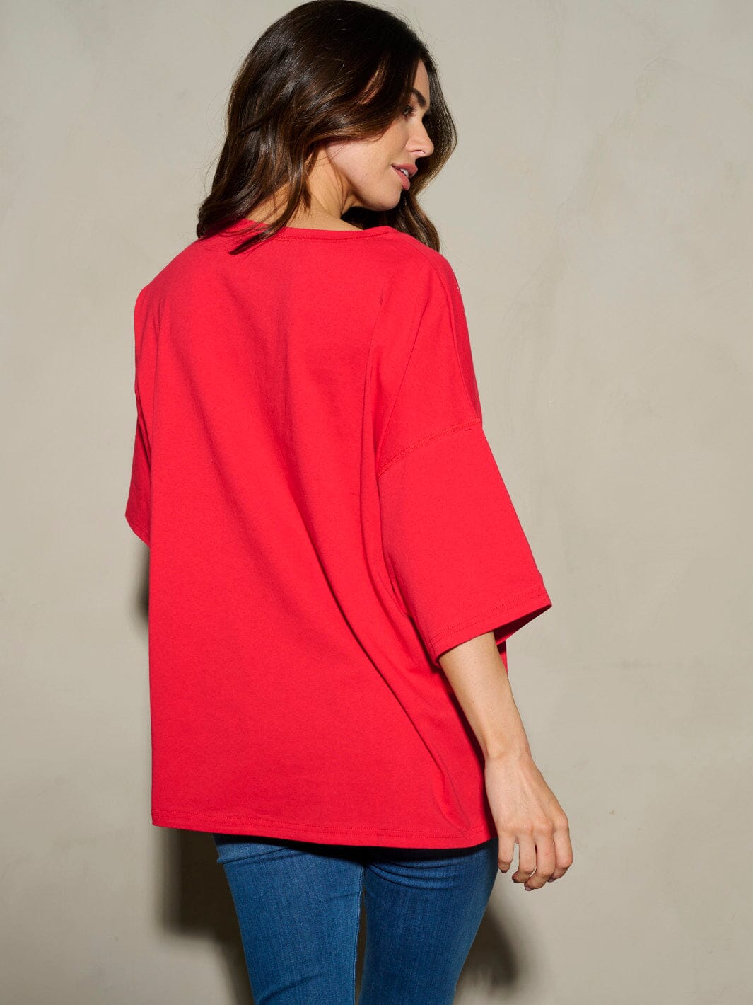 WOMEN'S SHORT SLEEVE SEQUINS STARS PATRIOTIC TUNIC BLOUSE TOP