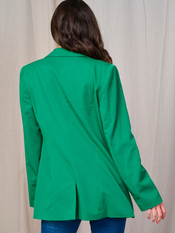 WOMEN'S LONG SLEEVE BUTTON CLOSURE BLAZER