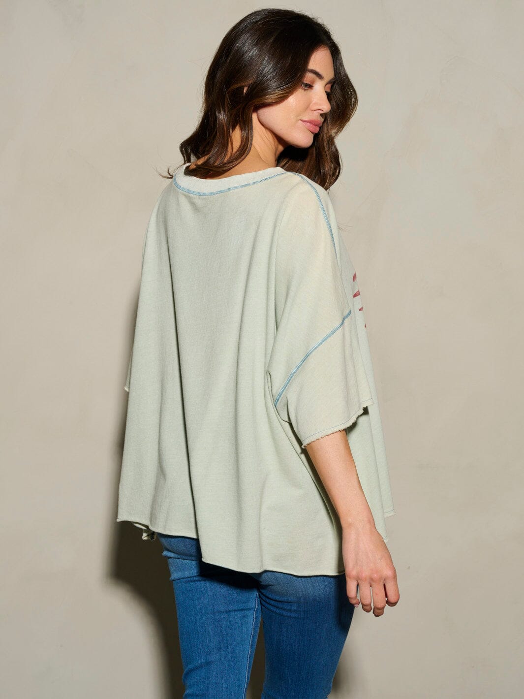 WOMEN'S SHORT SLEEVE AMERICAN FLAG PATRIOTIC TUNIC BLOUSE TOP