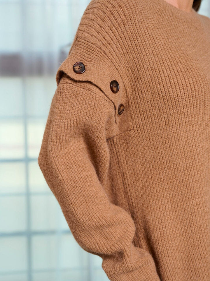 WOMEN'S LONG REMOVABLE SLEEVES PULLOVER SWEATER