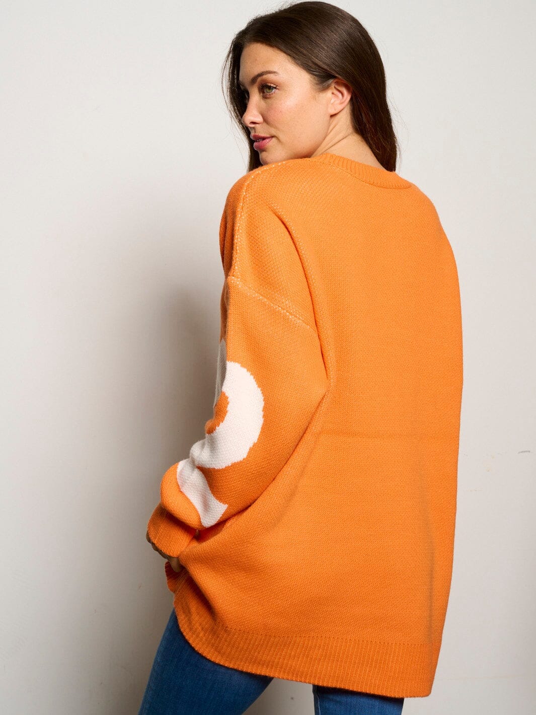 WOMEN'S LONG SLEEVE COLORBLOCK PULLOVER OVERSIZED SWEATER