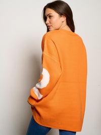 WOMEN'S LONG SLEEVE COLORBLOCK PULLOVER OVERSIZED SWEATER