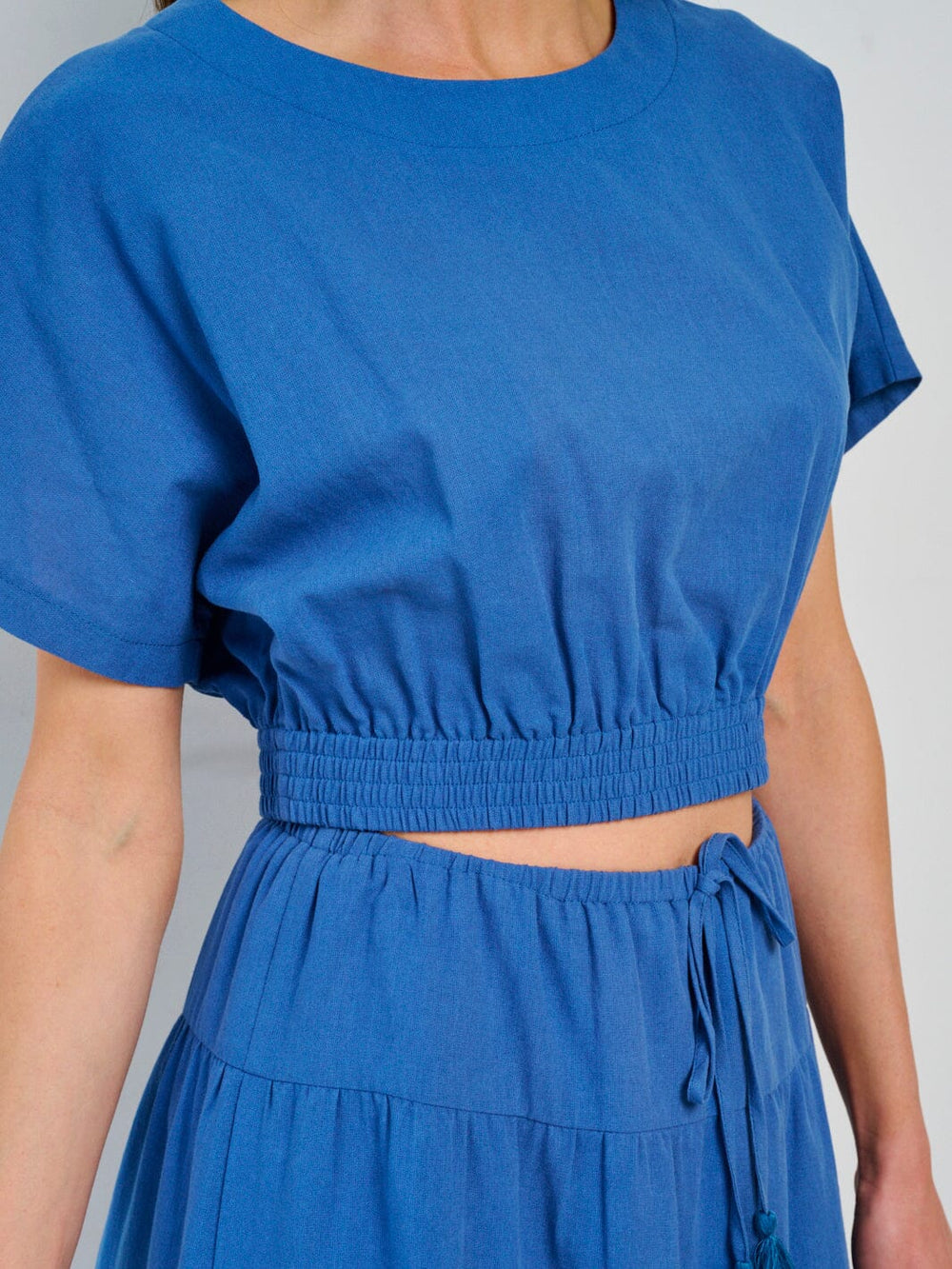 WOMEN'S SHORT SLEEVE TOP & ELASTIC WAIST MAXI SKIRT 2PC. SET