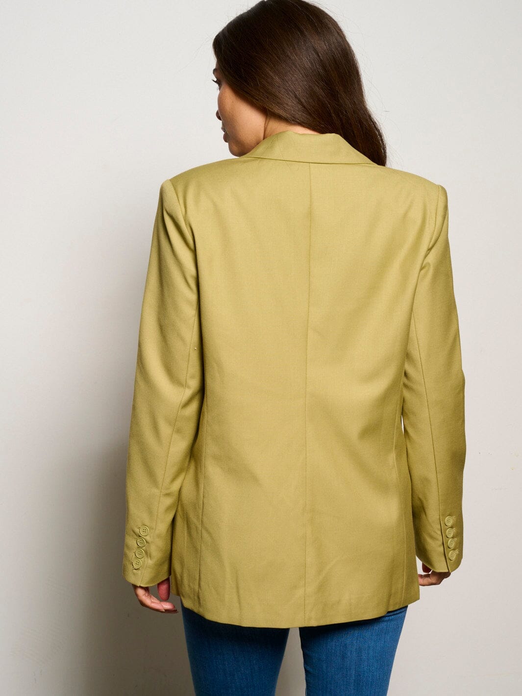 WOMEN'S LONG SLEEVES BUTTON CLOSURE STRIPES BLAZER