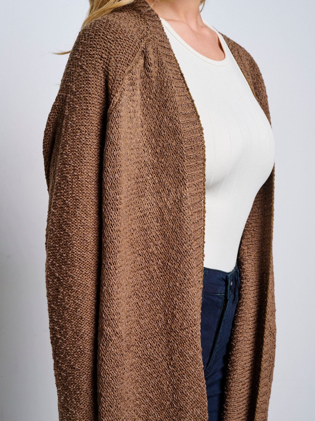 WOMEN'S LONG SLEEVE OPEN FRONT CARDIGAN