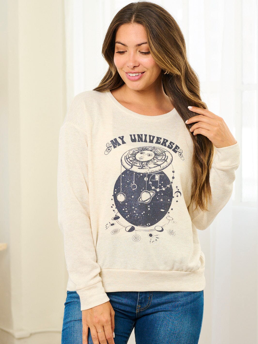 WOMEN'S LONG SLEEVE BASIC GRAPHIC TOP