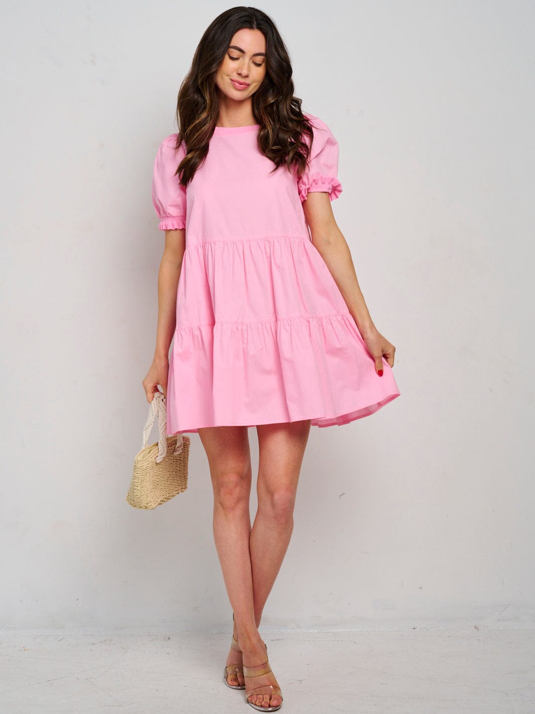 WOMEN'S SLEEVELESS RUFFLE TIERED COLORBLOCK MINI DRESS (Copy)
