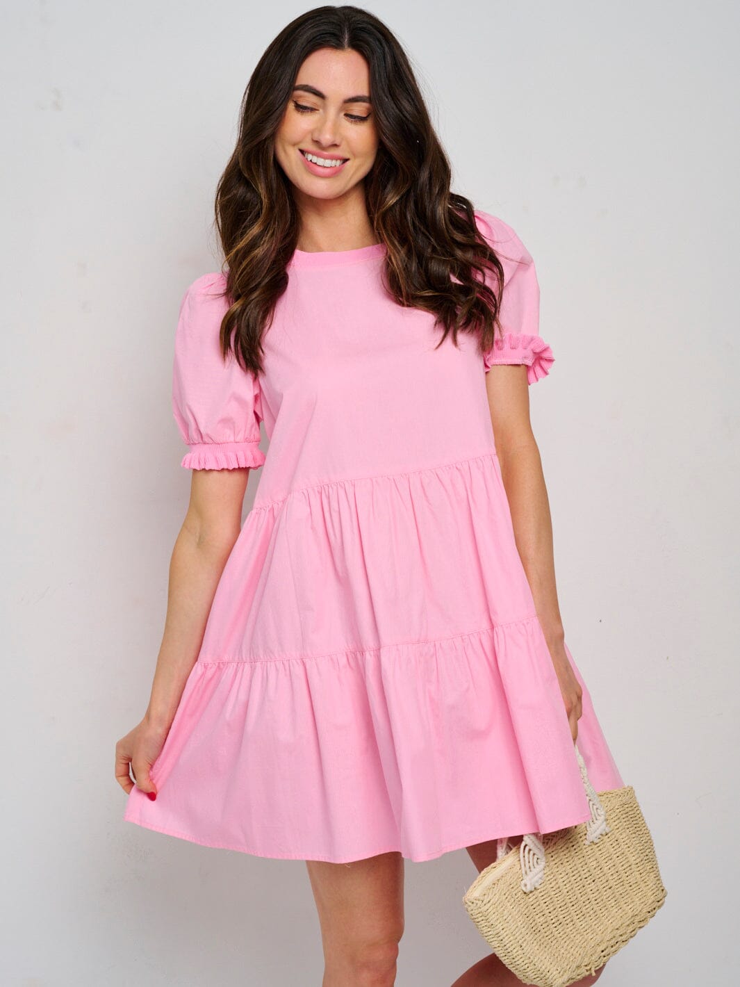 WOMEN'S SLEEVELESS RUFFLE TIERED COLORBLOCK MINI DRESS (Copy)