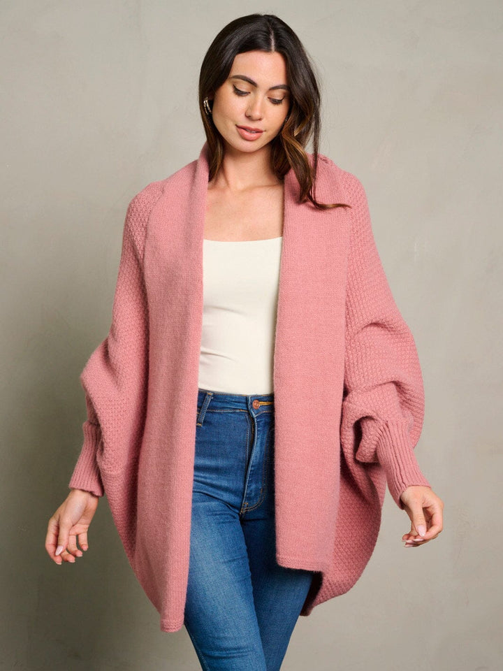 WOMEN'S LONG SLEEVE OPEN FRONT CARDIGAN