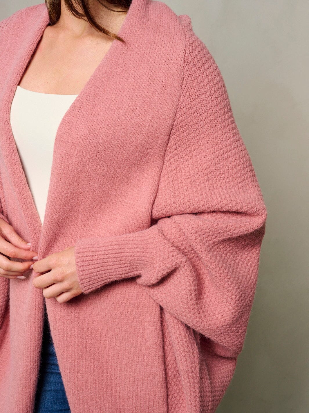 WOMEN'S LONG SLEEVE OPEN FRONT CARDIGAN