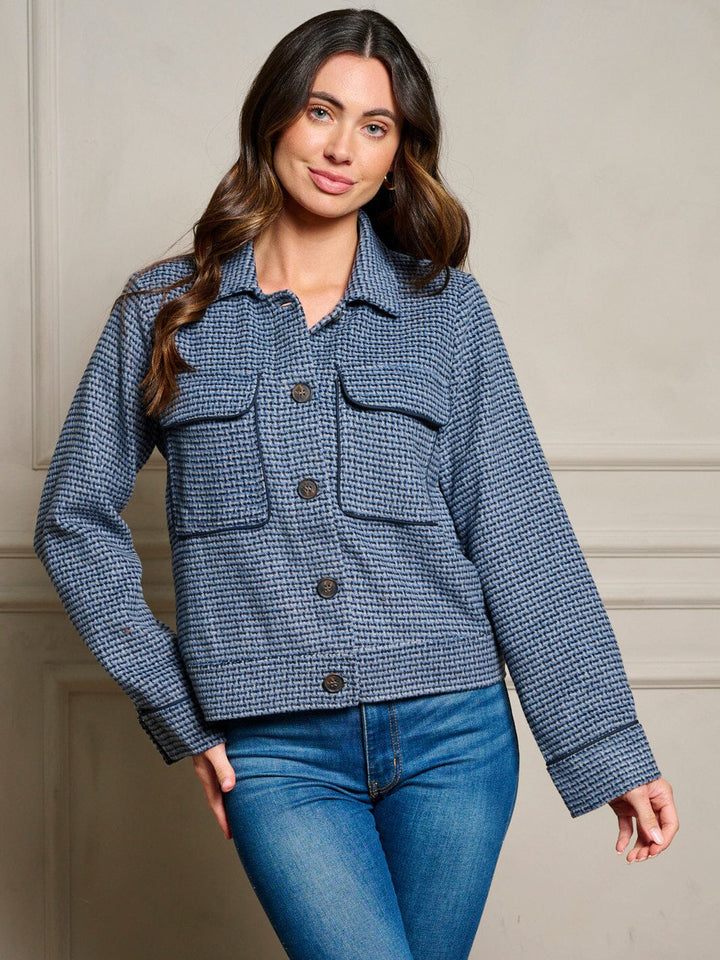 WOMEN'S LONG SLEEVE POCKETS BUTTON UP JACKET