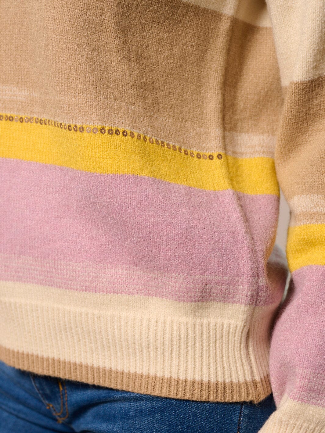 WOMEN'S LONG SLEEVE COLORBLOCK STRIPES PULLOVER SWEATER (Copy)