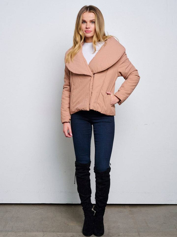 WOMEN'S LONG SLEEVE POCKETS BUTTON CLOSURE JACKET