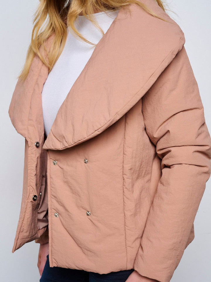 WOMEN'S LONG SLEEVE POCKETS BUTTON CLOSURE JACKET