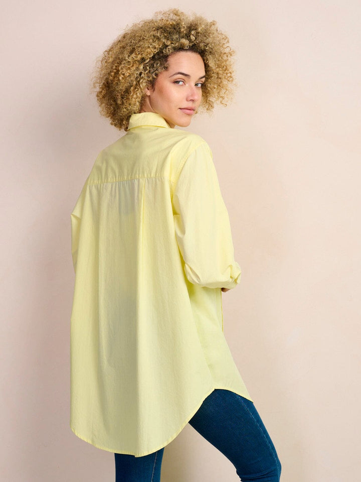 WOMEN'S LONG SLEEVE BUTTON UP OVERSIZED BLOUSE TOP