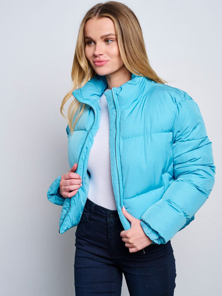 WOMEN'S LONG SLEEVES ZIP UP BOMBER JACKET