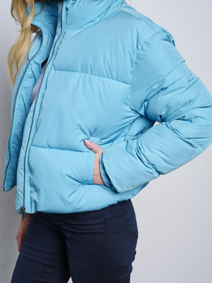 WOMEN'S LONG SLEEVES ZIP UP BOMBER JACKET