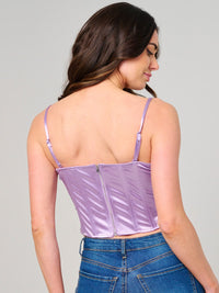 WOMEN'S SLEEVELESS V-NECK SATIN TANK TOP