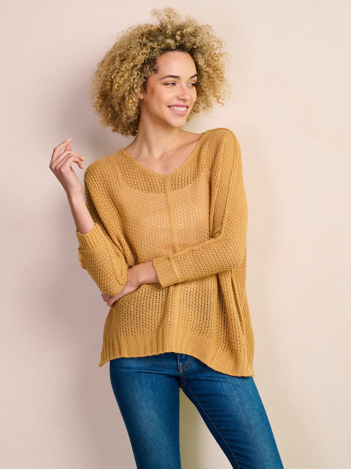 WOMEN'S LONG SLEEVE LOOSE FIT KNIT BLOUSE TOP